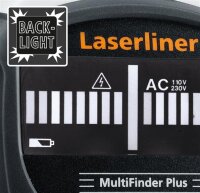 LASERLINER MultiFinder Plus Universelles Ortungsgerät für Holz, Metall, Kupfer, Eisen und spannungsführende Leitungen 080.965A
