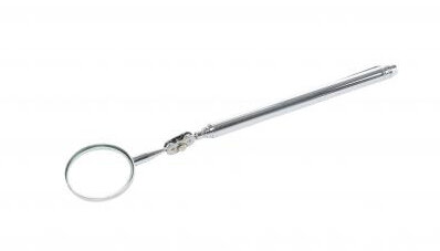 PERKEO Mini-Teleskopspiegel 467/11/1005, 32 mm Spiegelfläche, ausziehbar bis 465 mm, mit Kugelgelenk