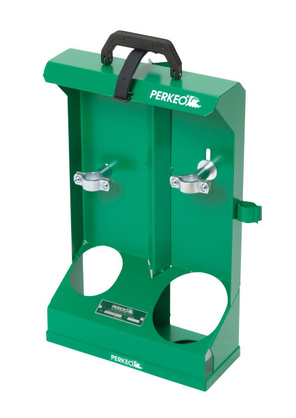 PERKEO Gestell für Lötgerät Economy 799/16/01/4/G TÜV-geprüft gem. GGVS, für 0,425 kg Propanflasche und 2 l Sauerstoffflasche