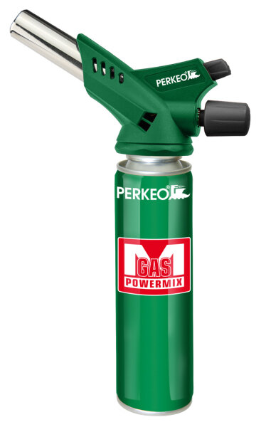 PERKEO M-GAS SPOTFIRE MINI,Hartlötbrenn. m. PIEZO-Zündung + 60 g-Kartusche - 794/07/2022