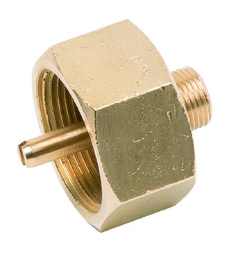 PERKEO Gewindeadapter/Reduzierstück für CGA 600 USM-GAS auf 7/16" - 154/26