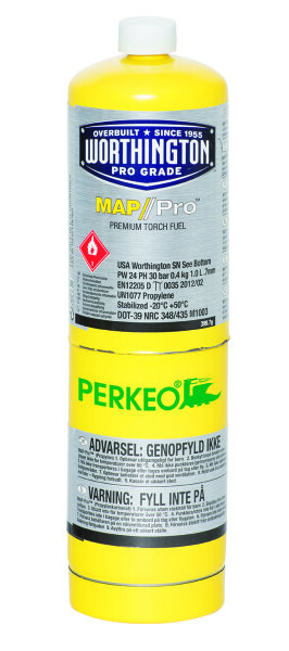 Perkeo US M-Gas-Ersatzkartusche 794/15 Spezialgasgemisch, 400 g, Anschlussgewinde CGA 600