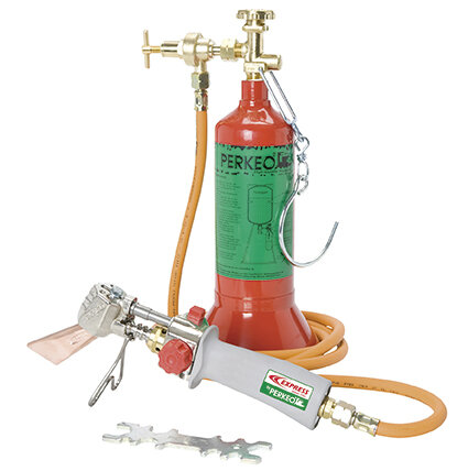 PERKEO Propan-PIEZO-Weichlötanlage mit 2,5m-Schlauch, Anschluss G3/8"LH - 799/5/01