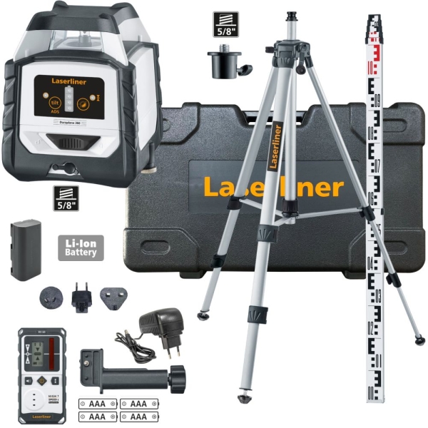 LASERLINER Duraplane 360 Set 175 cm 360°-Hybridlaser (RX60; LT 3m; Hardcase)