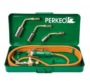Perkeo Propan-Schrumpfbrenneranlage BS152-128 im Stahlblechkasten, für 5-11 kg Flaschen, mit Sparautomatik
