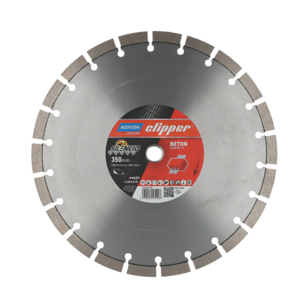 Norton Clipper Diamant-Trennscheibe 70184647780 Extreme Beton Silencio, Ø 350x20 mm, geräuscharm