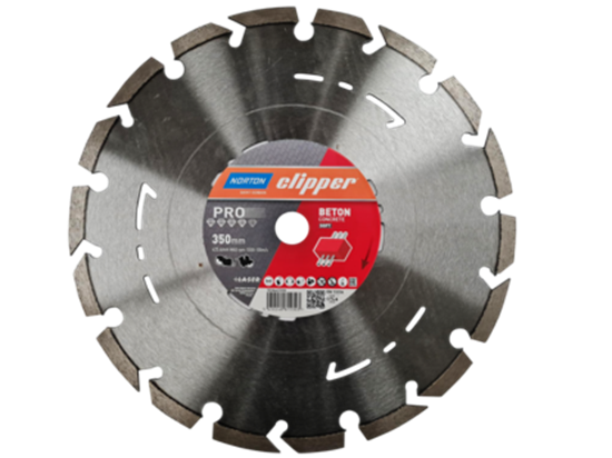 Norton Clipper Diamanttrennscheibe Pro Beton Soft 2 70184631602, Ø 450 x 25,4 mm, für Stahlbeton