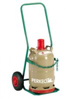 PERKEO Stahlflaschenwagen mit Vollgummi- bereifung f....