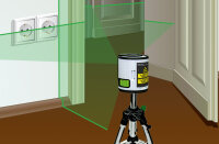 LASERLINER EasyCross-Laser Work Set Automatischer Kreuzlinien-Laser mit Kompaktstativ 081.082A