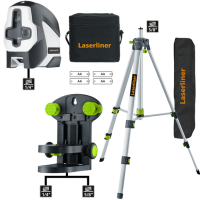 LASERLINER SuperCross-Laser 2GP Set 150cm Automatischer Kreuzlinien-Laser mit Lotfunktion, Kompaktstativ und integriertem Handempfänger-Modus 081.192A