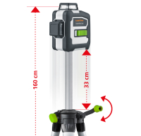 LASERLINER CompactPlane-Laser 3G Set 150 Dreidimensionaler Laser cm