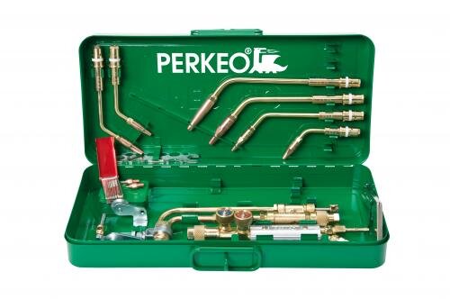 Perkeo Schweiß-, Schneid- und Hartlötgarnitur Rista BS152-184 für Acetylen-Sauerstoff, Schneideinsatz 3-100 mm