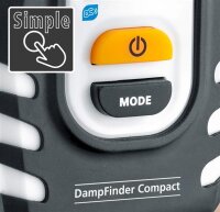 LASERLINER DampFinder Compact Plus BLUniverselles Materialfeuchtemessgerät für Holz- und Baufeuchte 082.016A
