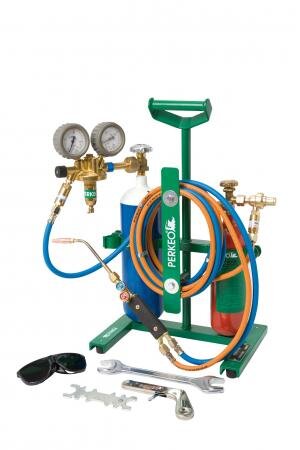 PERKEO Propan-Sauerstoff-Hartlötgerät kpl. Propan 0,425 kg/O2 2 l - 799/16/01/1