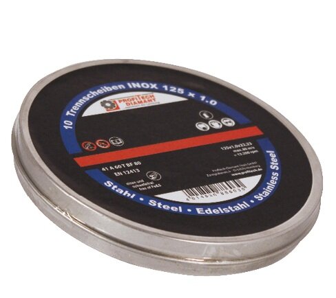 PROFITECH INOX-Box Metalltrennscheibe 115-125mm für Edelstahl - (Inhalt: 10 Scheiben)