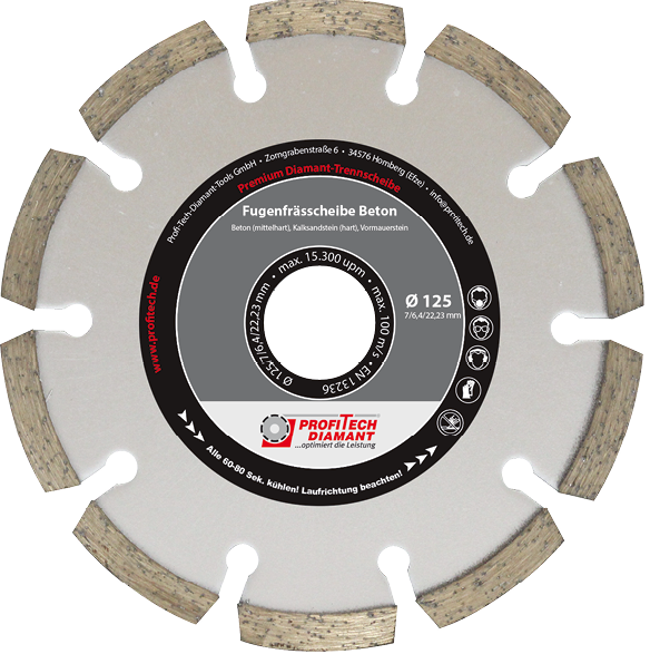PROFITECH Fugenfrässcheibe Beton 125mm