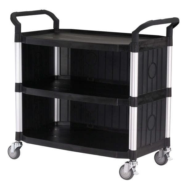 Matador - Etagenwagen 808LC schwarz - 3 EtagenTragkraft: 240kg. (max. 80kg. pro Etage) -  3-seitig geschlossen - 1100x520x1020mm