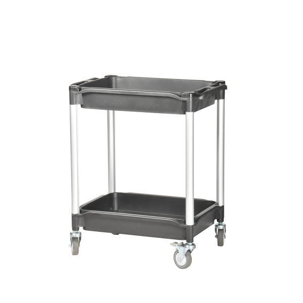 Matador - Etagenwagen 608E schwarz - 2 Etagen TiefbödenTragkraft: 200kg. (obere Etage max. 50kg./ untere Etage max. 150kg.) - 790x480x875mm