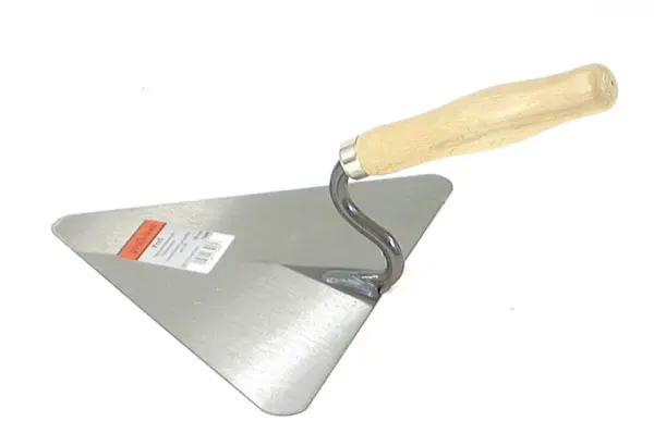 Profibau Bayerische Maurerkelle 75005 S-Hals 180 mm, Holzheft, gehärteter Stahl