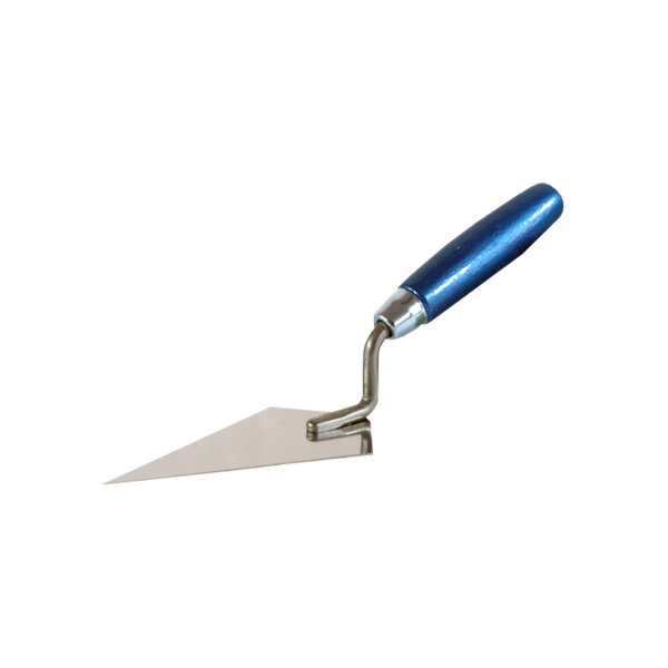 Profibau Hamburger Spitzkelle 75121 rostfrei 140 mm, Holzgriff, gerader Hals