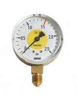 PERKEO Acetylen-Sicherheitsmanometer nach DIN EN 562