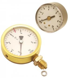 Perkeo Propan-Sicherheitsmanometer BS152-220 nach DIN EN 562, 0-10 bar, M10x1 Rückenanschluss