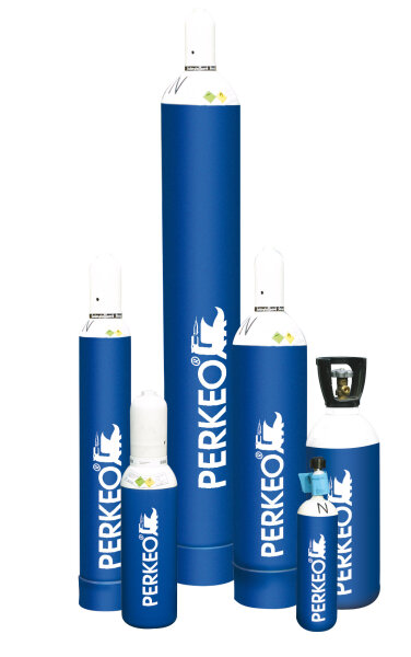 PERKEO 2-l-Sauerstoff-Stahlflasche mit Erstfüllung,ca. 108 mm-Durchmess., 444/2L