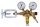 Perkeo Acetylen-Druckminderer 386, Manometer 0-1,5/2,5 bar und 0-18/40 bar, einstufig, Vollmessing