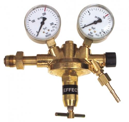 PERKEO Preßluft-Druckminderer Manometer 0-10/16, 0-200/315 bar - 393
