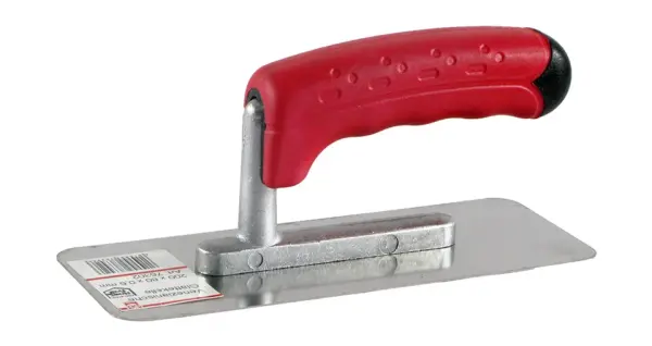 Profibau Venezianische Glättekelle 76302 Rostfrei mit Softgriff, 200 x 80 mm, 0,6 mm Blatt