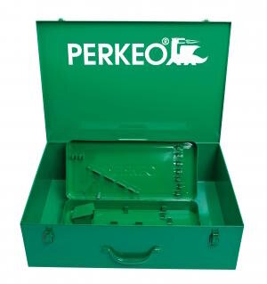 PERKEO Monteurskoffer 129/00 leer für RISTA Garnituren inkl. Zubehör, Stahlblech, abschließbar