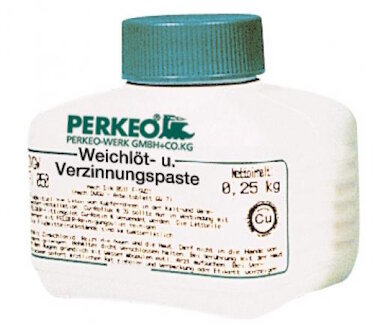 PERKEO Weichlöt- und Verzinnungspaste (Fittingslötpaste) nach DIN EN 29453