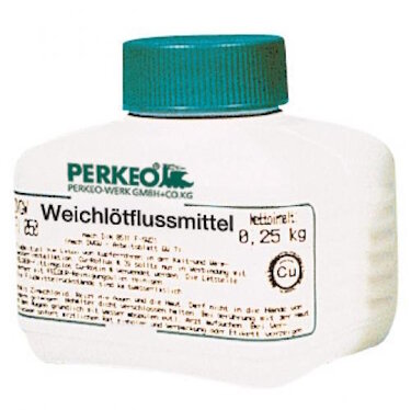 Perkeo Weichlötflussmittel 502/01/10 0,25 kg, DVGW-geprüft, DIN EN 29454.1