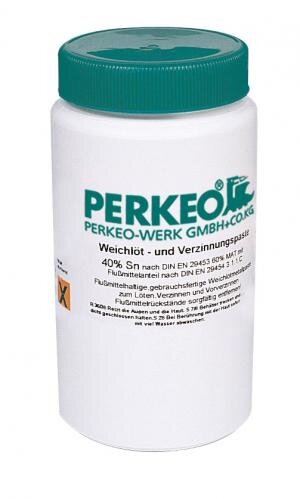 Perkeo Flussmittelpaste 502/01/30 S-Pb60Sn40 F-SW 21, 1 kg, Weichlöt- und Verzinnungspaste, DIN EN 29453