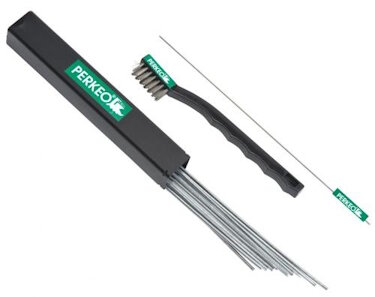 PERKEO Alu-Weld Sortiment 540/01 inkl. 10 Stäbe, 1 Draht und Drahtbürste, ohne Flussmittel, für Propanflamme