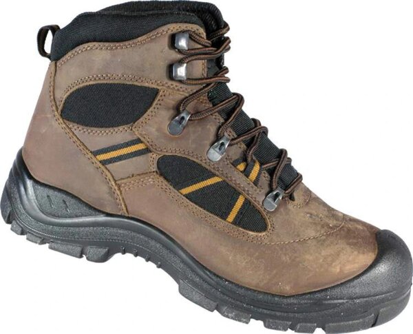 Profibau Schnürstiefel Albatros BS100-4 S3 Beige Gr. 39-47 mit Überkappe, Vollrindleder, Stahlkappe