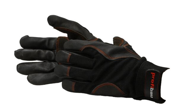 Profibau Leder-Handschuh BS100-14 Gr. 9-11 mit Logo im Bund