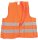 Profibau Warnweste 17171 Fluoreszierend Orange, Universalgröße, Polyester, EN ISO 20471 Cat. 2, mit Klettverschluss