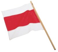 PROFIBAU Warnflagge weiß-rot-weiß 750 x 750 mm