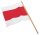 Profibau Warnflagge 20248 Weiß-Rot-Weiß, 750 x 750 mm, mit Flaggenstock