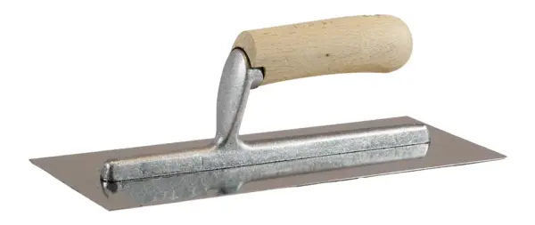 Profibau Glättekelle 78079, 280 x 130 mm, rostfrei, mit Holzgriff