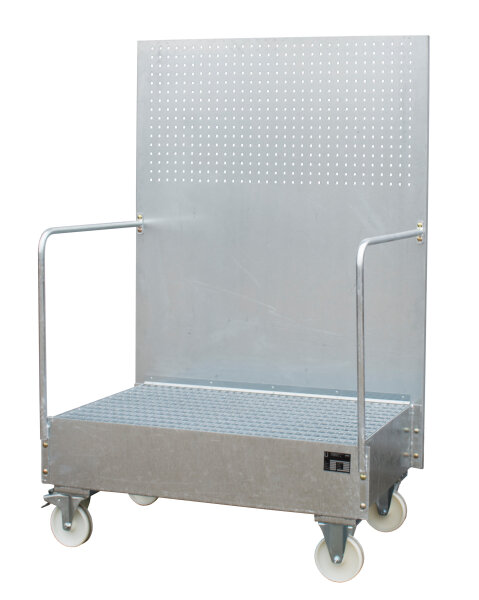 BAUER Fahrbare Auffangwanne mit Lochplattenwand LPW 200-2
