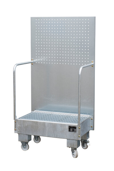 BAUER Fahrbare Auffangwanne mit Lochplattenwand LPW 60-2