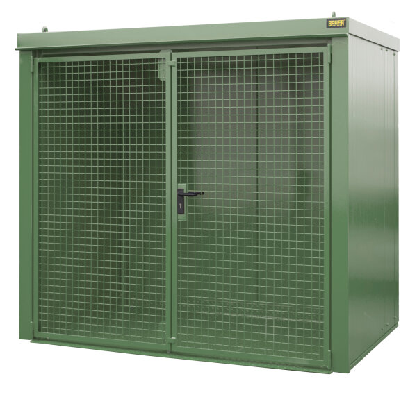BAUER Gasflaschen-Container GFC-B M3 lackiert Resedagrün