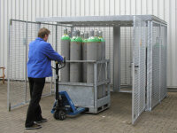 BAUER Gasflaschen-Container GFC-M1/D-DF feuerverzinkt