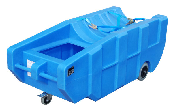 BAUER GREEN-LINE Fahrbare PE-Auffangwanne WPT 230 aus robustem Polyethylen Blau