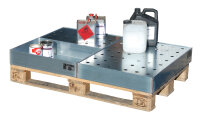 BAUER Kleingebindewanne für Paletten KGW-P 1/M V4A Edelstahl 1.4571