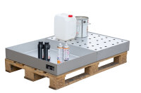 BAUER Kleingebindewanne für Paletten KGW-P 1/M V4A Edelstahl 1.4571