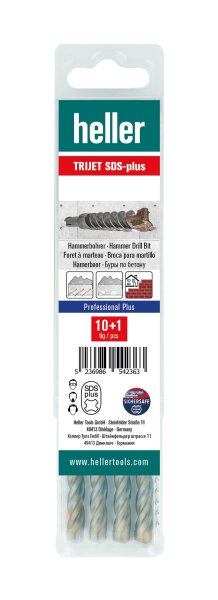 HELLER 10+1 Trijet Ultimate Hammerbohrer SDS-plus SETS 11-teilig