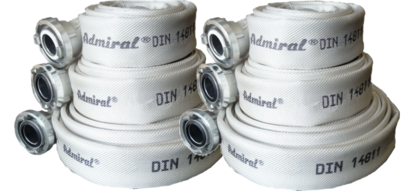 KLOTZ Flachschlauch Bauschlauch Admi®Star 602d DIN 14811 mit Storz-Kupplung, Klasse 1